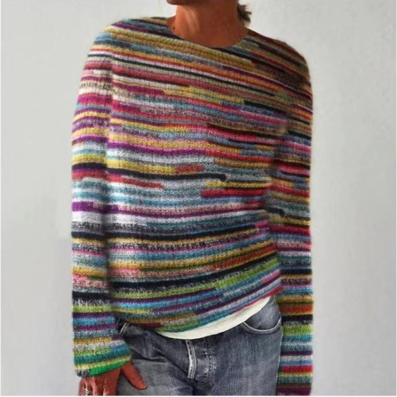 

Women s Printed Sweater Patterned Pullover Sweater 5XL