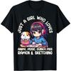 Just A Girl Who Loves Anime Ramen Guinea Pigs And Sketching T-Shirt