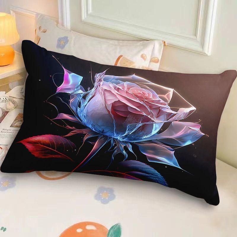 Rose Sofa Rectangular Throw Pillow Light Luxury Retro Living Room Cushion Cover Bay Window Throw Pillow