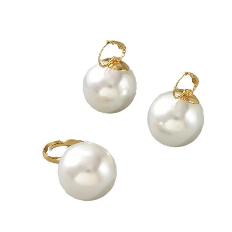 Round Earrings Earrings Ring Set French Classic Simple Premium Earrings Personalized Trend Versatile