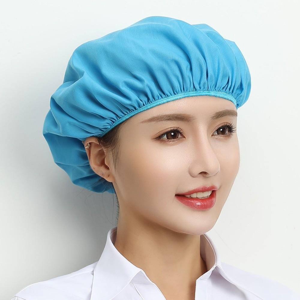 Fashion Elastic Workshop Work Hat Smoke-proof Dust-proof Work Wear Hair Fall-proof Breathable Catering Cap Food Factory