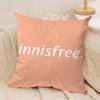 Green I-InnisfreeS Cushion Cover Soft Plush Fabric Double-Sided Printed Sofa Cushion Cover for All Seasons Home Decor Gift