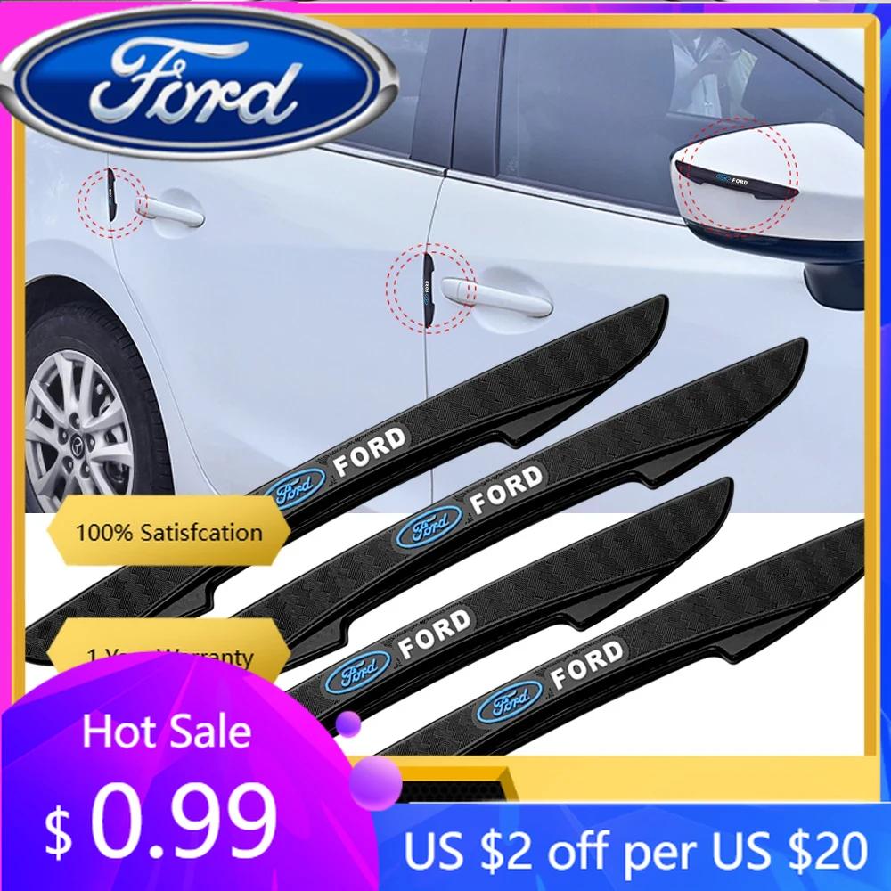 Bilklistermärke 2026 För Ford 4st Gummi Bilens Dörrkantskydd Klistermärke Anti-kollision Anti-repsremsor För Ford Mondeo Focus 2