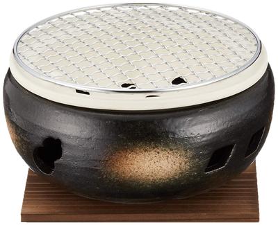 Maruyoshi Pottery Ise Charcoal Grill Water Stove No. 7 Black M4603