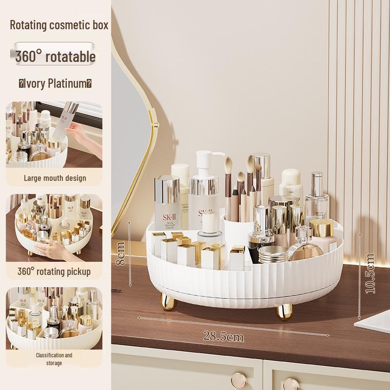 Drehbare Multifunktionale Kosmetik-Aufbewahrungsbox: Großer Organizer für Kosmetik, Badezimmer & Stifte