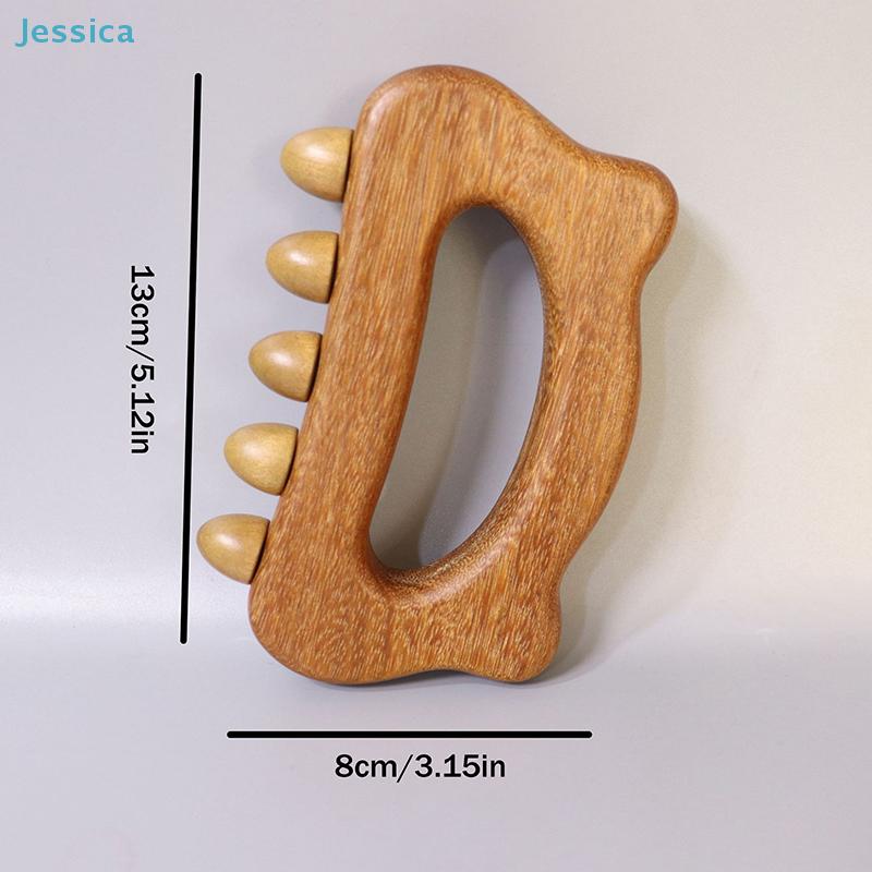 Wooden Handheld Massage Roller - Multi-Point Body Relaxation Tool For Muscles Back Neck