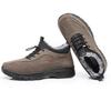 Men's Winter Warm Snow Boots Lace-Up Non-Slip Short Ankle Booties With Faux Fur Lining Comfortable Work Sneakers Casual Walking Loafers Shoes for Men