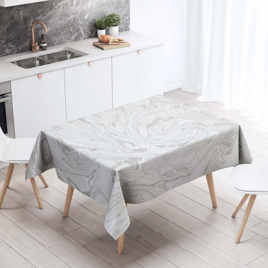 Marble Striped Tablecloth Home Decor Stain Resistant Waterproof Table Decoration Rectangular Kitchen Fireplace Tops