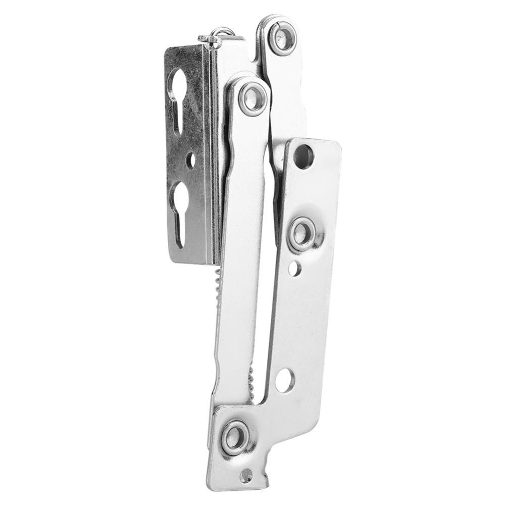 2 Pieces Lid Support 80 Degree Spring Hinges Silver Heavy Duty Folding Lifting Bracket Sofa Hinge Lifters Sofa Bed