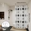 The minimalist grey and white polka dot bathroom curtain and toilet partition curtain are a must-have for minimalist enthusiasts
