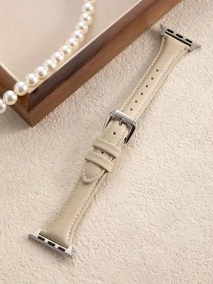 Correa de cuero delgada para correas de Apple Watch serie 10 9 7 8 41mm 45mm 46mm 38mm 42mm Pulsera de muñeca SE 6 5 4 3 40mm/44mm ultra 49mm