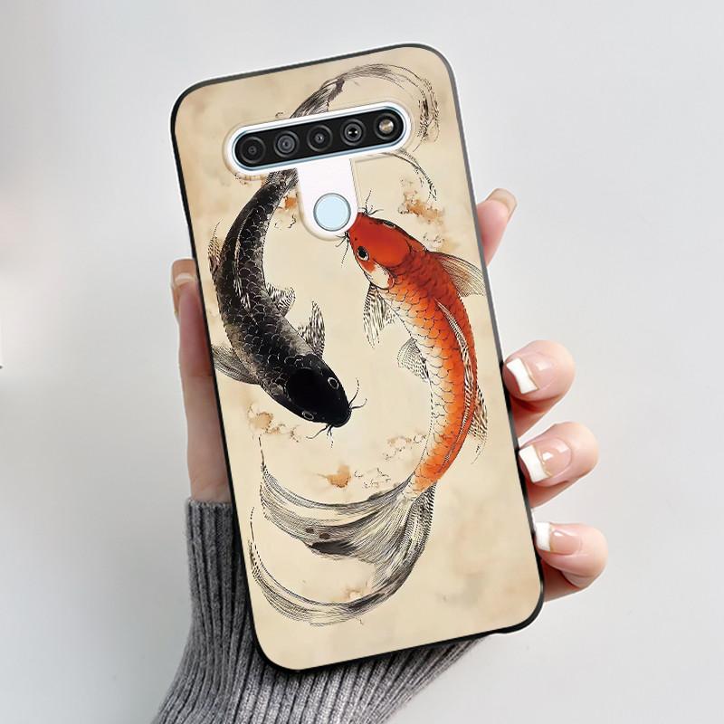 Luxury Cute Cool Boys Girls Case For LG K61 Q61 Q70 Phone Case Black Matte Soft Silicone Back Cover Protective TPU Bumper Shell