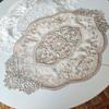 Flannel Embroidery Tablecloth European Embroidery Decorative Tablecloth Thermal Insulation Dustproof Table Mat Retro Style Lace Pad Flannel Embroidery