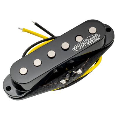 Wilkinson Vintage Staggered Alnico 5 Gitarren Single Middle für Stratocaster E-Gitarre Schwarz 60er Pickup, Pickup, Gitarren,