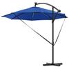 Azur Blue Solar Powered LED Strip Sun Umbrella 294 X 294 X 248 Cm
