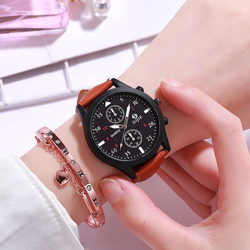 Light Luxury Simple Business Belt Quartz Watch High-End Design Casual Fashion Couple Student Party High-Value Watch