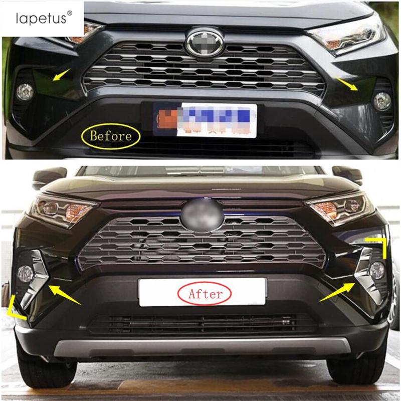 Front Fog Light FogLight Lamp Eyelid Eyebrow Decoration Cover Trim For TOYOTA RAV4 RAV 4 XA50 - 2024 ABS Chrome Accessories