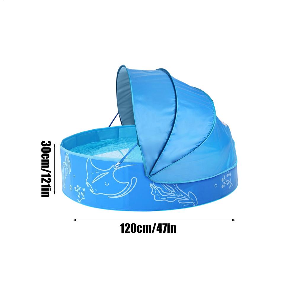 Foldable Children s Swimming Pool With Sunshade Baby Pool Kiddie Swimming Pool Outdoor Water Play Baby Beach Tent Kiddie Pool