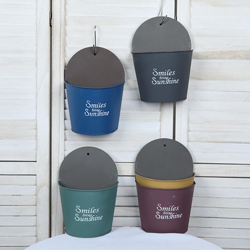 Vaso da Fiori da Parete Cesti per Piante da Appendere Cesto Semicircolare Balcone Giardino