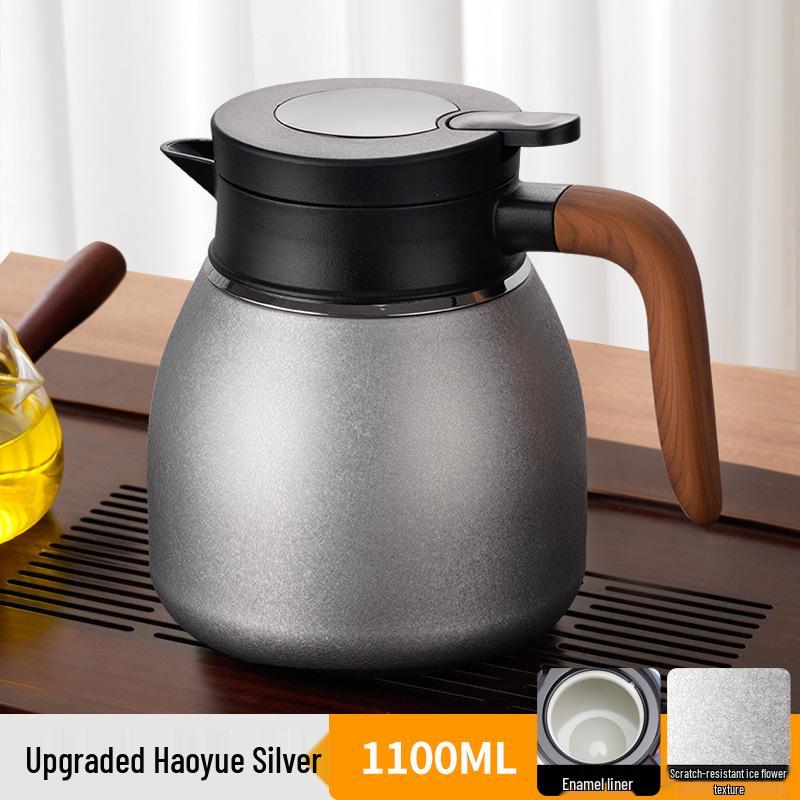Large Capacity Ceramic-Lined 316 Stainless Steel Stewing Tea Pot, Household Insulated Slow Brew Pot