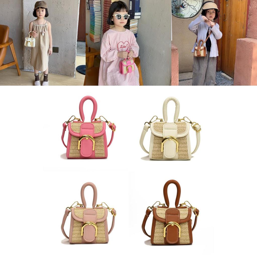 Trendy Korean Style Colorblock Mini Crossbody Bag For Kids Lightweight And Chic