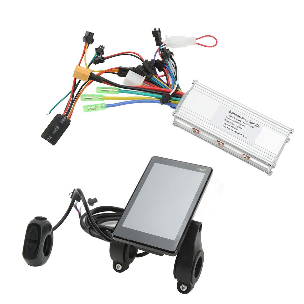 Electric Bike Brushless Controller M6C LCD Display 3648V 500W ABS Aluminum Alloy Electric Bike