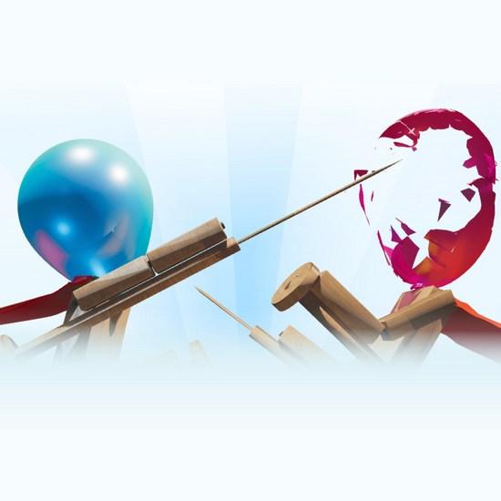 Earth In Us Exciting Balloon Fencing [Board Game Party Supplies Fencing Game], popular Korean game