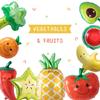 Fruit & Veggie Shaped Foil Balloons - Party Decor & Photo Props for Birthdays and Events