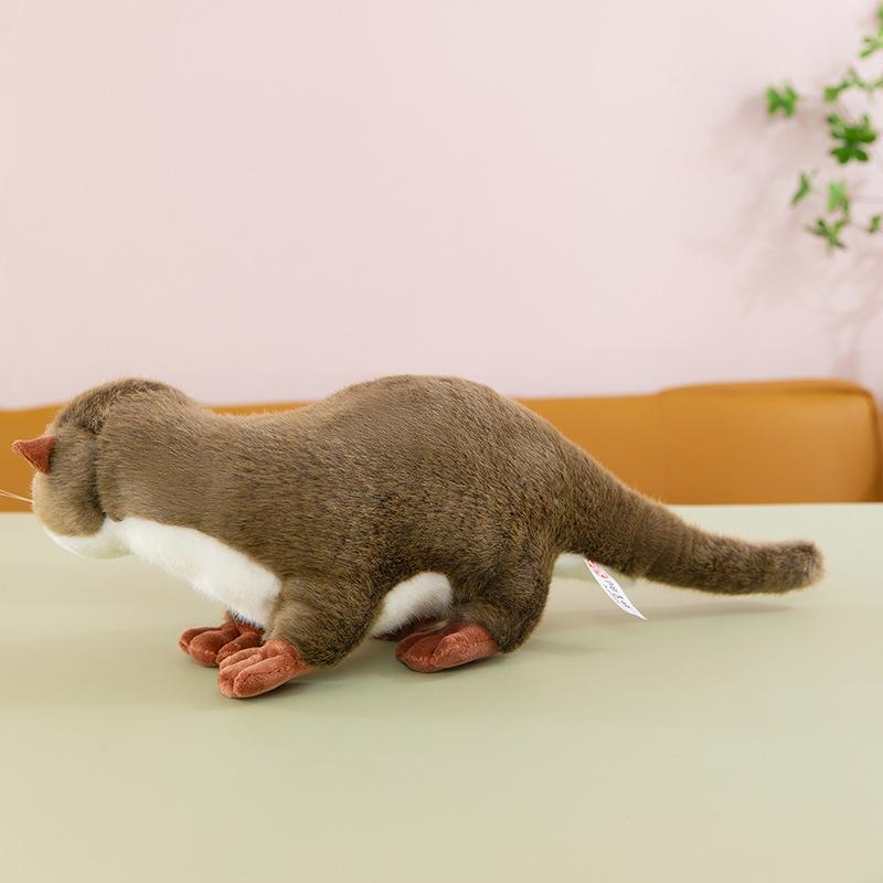 Peluche lontra simulata souvenir zoo scrivania con anello bambola bambini regalo