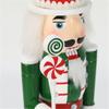 Nutcrackers Figurine with Candy Ribbon Scepter Unique Nutcrackers Decorative Figure with Candy Motifs for Office Homes