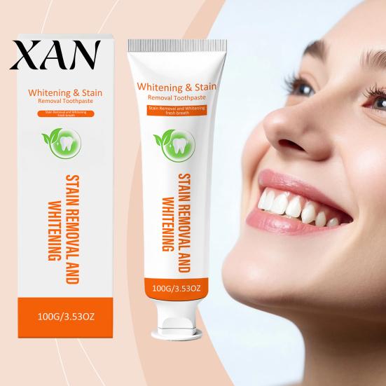 100G Care Toothpaste Stain Removal Teeth Whitening Toothpaste, Gentle Cleansing for Men Women, Fresh Breath Oral Mints Flavor Plaque