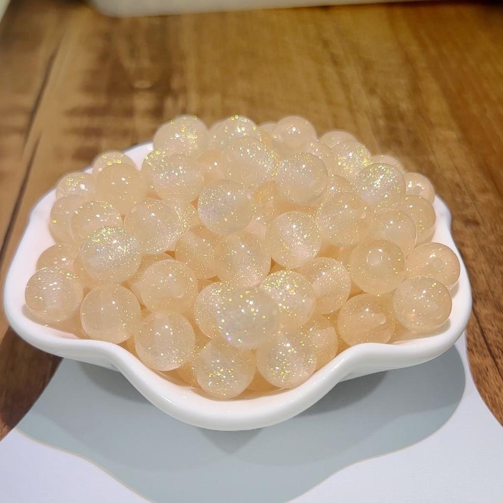 16Mm Soft Heart Filling Dream Starry Sky Fine Flash Cat Eye Resin Loose Beads Handmade DIY Beaded Mobile Phone Chain Accessories