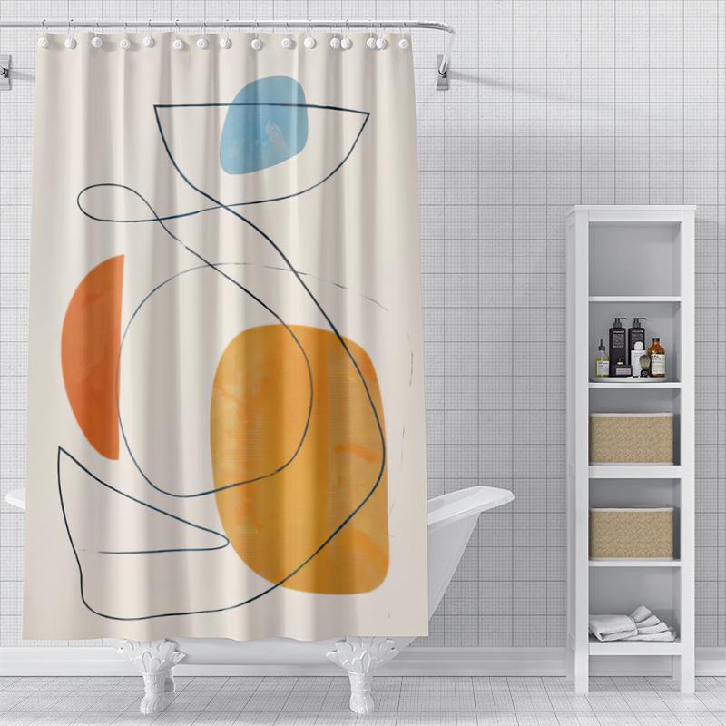 

Home shower curtains for bathroom waterproof fabric Modern Nordic style bathroom curtain 180x200 240x180 cute dog funny 120x180cm