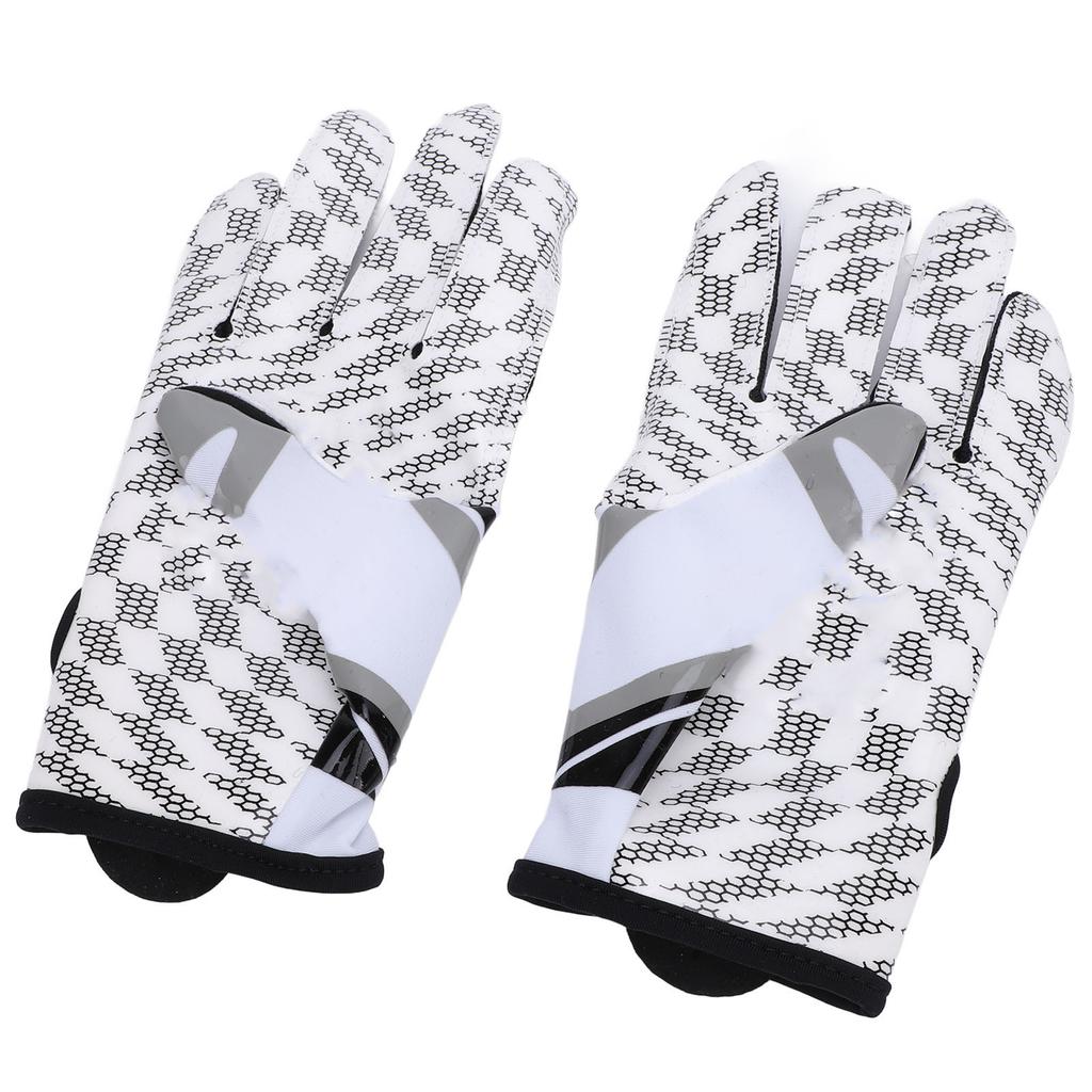 Kids Football Gloves Anti Slip Silicone Breathable Soft Elastic Adjustable Wrist White Youth Wide Re
