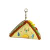 Korean Style Plush Coin Purse & Keychain - Breakfast Food Design, Large Capacity Pencil Case, Portable Storage Bag