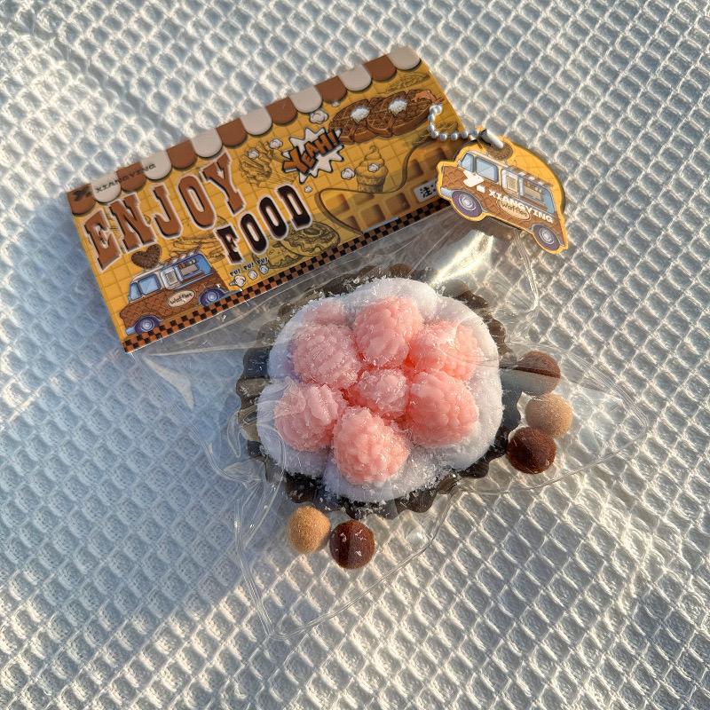 Cute Cartoon Food Squeeze Toy Silicone Pinch Slow Rebound Decompression Toy for Adult Kids Gift Stress Reliever Toys