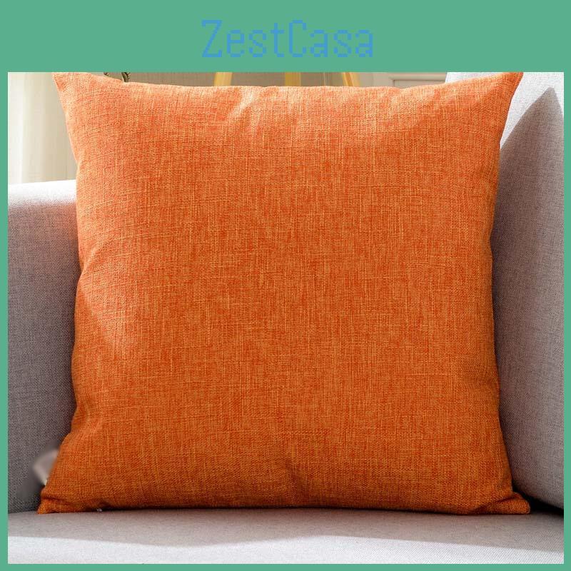 Elegant Cotton Linen Solid Throw Pillow Cover For Stylish Home Office Decor
