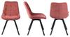 Upholstered Swivel Chair Lapo Fabric Burgundy