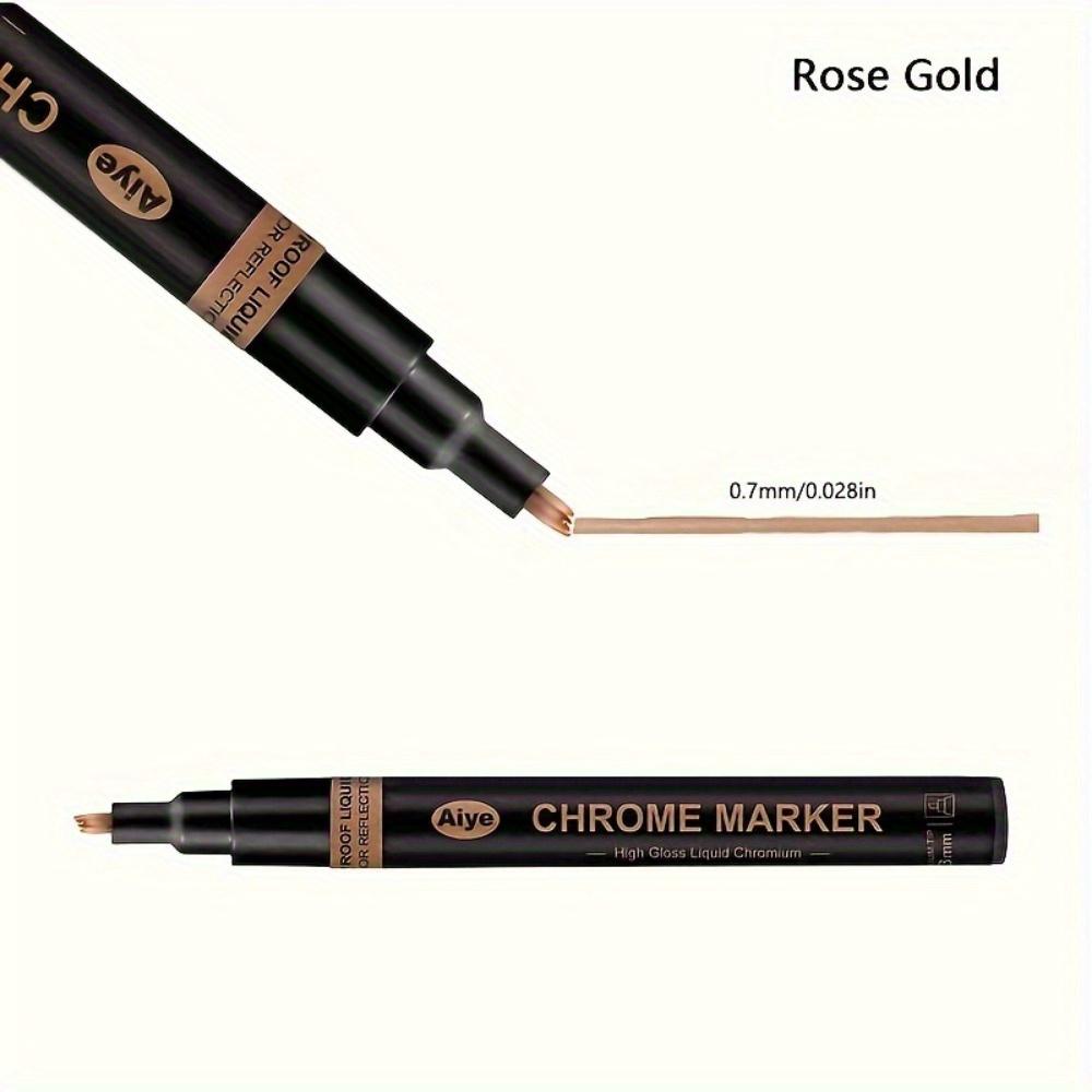 

3 шт. Светоотражающая краска, металлический маркер, модель для жидкой подписи «сделай сам», ручка с высоким фотоэлектрическим покрытием 3pcs розового золота