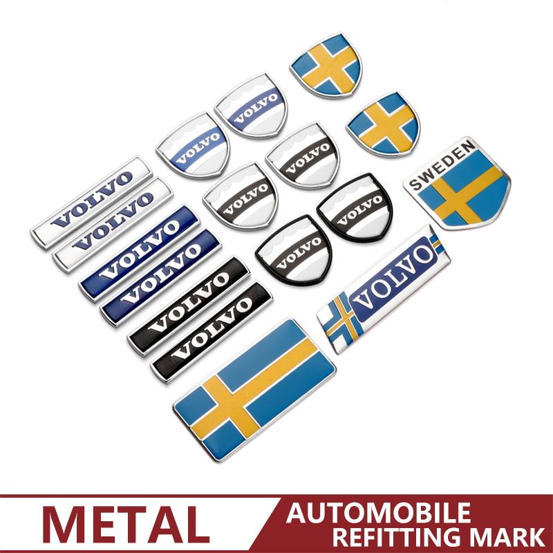 Dnkwf8 Accessori Auto Emblema Distintivo in Alluminio 3D Adesivi per Auto Decalcomania Per Volvo Xc60 Xc90 V40 V60 S60 V50 V90 S80 C40 XC40 V70 XC70 C30