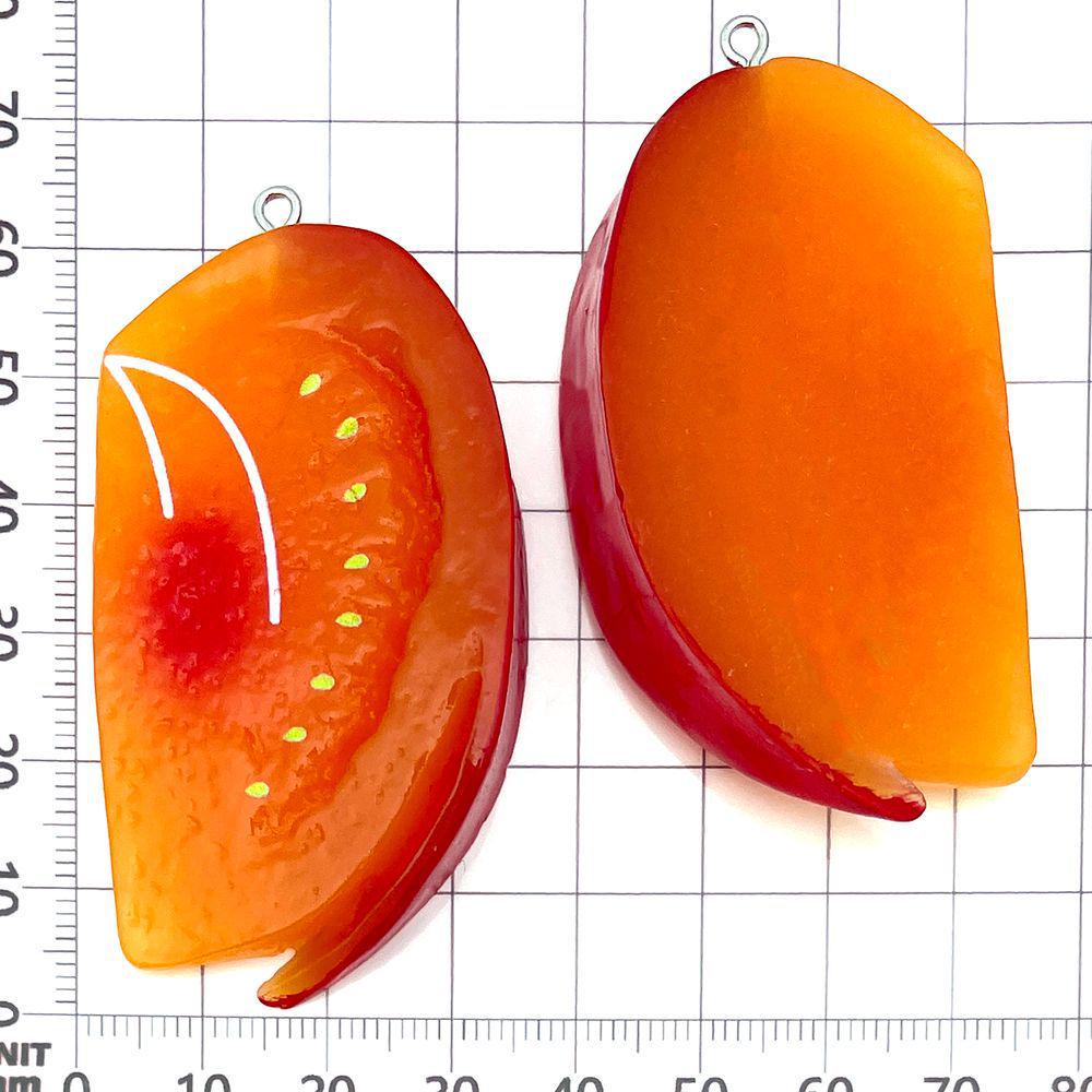 Set of 10 Large Colorful Resin Fruit Charms: Strawberry, Kiwi for DIY Bracelets & Necklaces