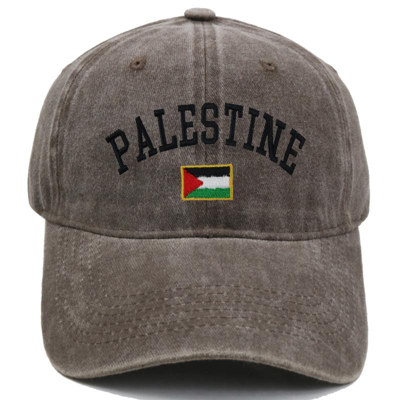 Palestine Flag Baseball Cap Classic Distressed Cotton Headwear Unisex Outdoor Summer Washed Adjustable Vintage Dad Hats Cap
