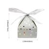 10Pcs European Style Hot Stamping Candy Box Creative Silver Hot Stamping Dot Pyramid Candy Box Wedding Chocolate Packaging Boxes