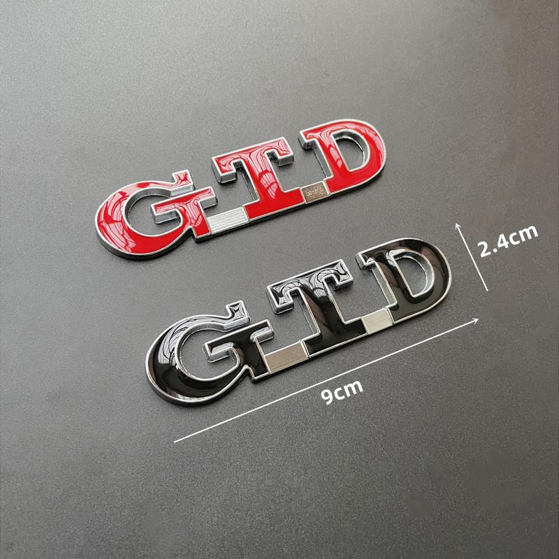 AABLG1 3D Metal GTD Letters Car Rear Trunk Boot Badge Emblem For Volkswagen VW Golf 7 6 5 4 GTI Sticker MK2 MK4 MK5 MK6 MK7 Accessories