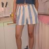 Fashion Color Contrast Stripes Lazy Shorts Beach Pants Adjustable Buckle Outwear Print Casual Pants Sexy Flower Home Pants