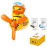 Cute Bear Car Air Freshener with Essential Oil Tablet - Car Vent Clip Air Diffuser with Propeller Fan Design