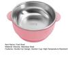 Baby Feeding Bowl Stainless Steel Double Layer Rice Bowl with Suction Base BPA-Free Soup Bowl Double Handle Food Containers