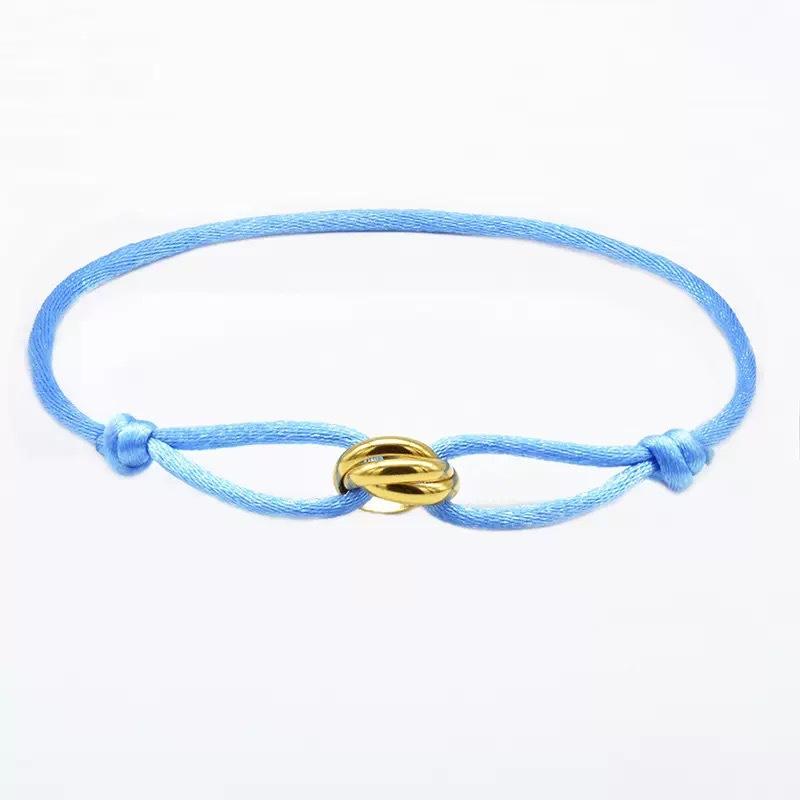 Red String Knot Bracelet with Gold Tone Charm – Adjustable Lucky Protection Bracelet for Women, Minimalist Boho Jewelry Gift