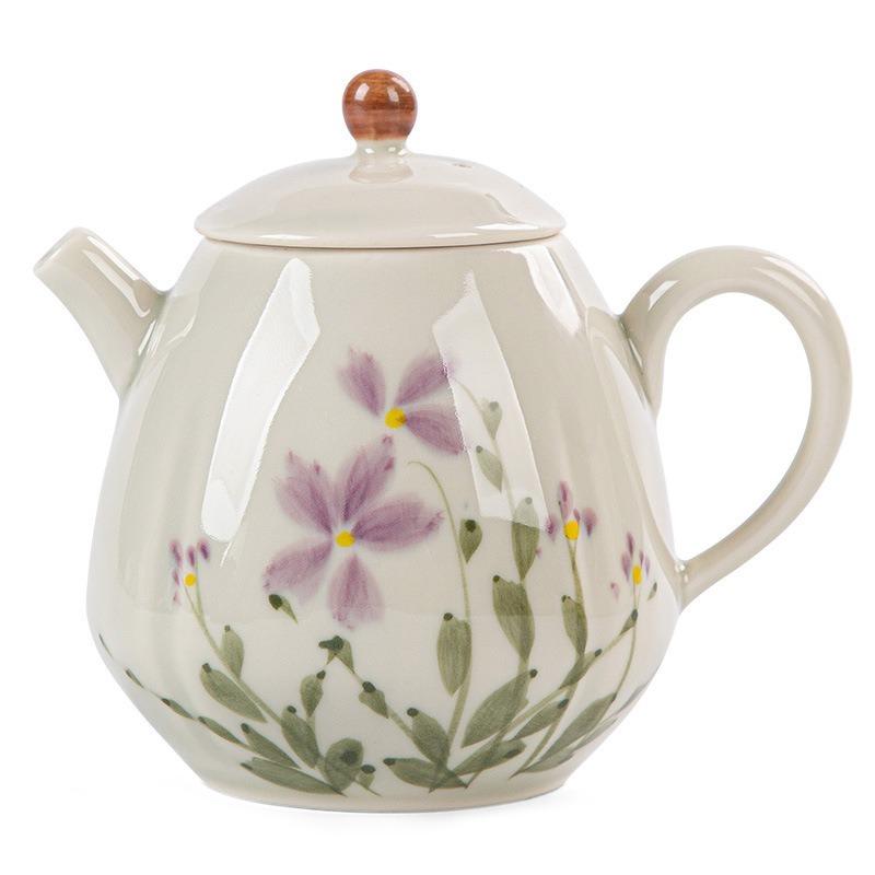 Bamboo Patterned Ceramic Teapot Single Pot Kung Fu Tea Set Teas Maker Filter Kettle Tea Kettle Teas Making Utensils Teaware Tool