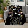Jojo Fan World Anime Community Flannel Blanket Super Soft Warm Cozy Blanket for Sofa Bed Office Travel All‑Season Home Decor Gift